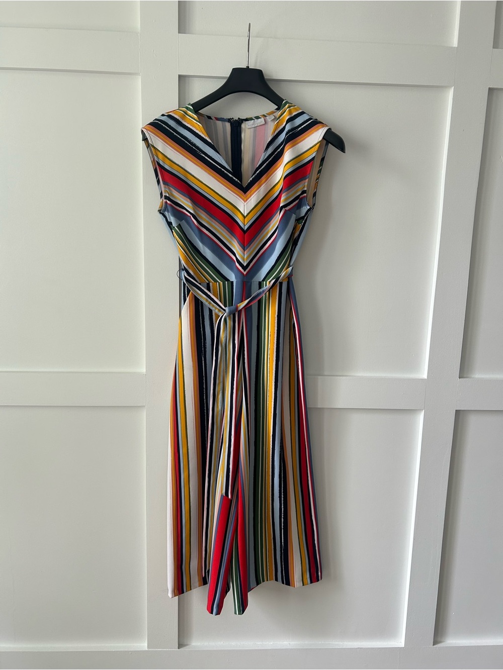 New York & Company Multicolor Striped Wide Leg Jumpsuit / Romper